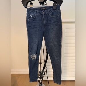 Joe's Jeans Dark Blue Distressed Skinny Jeans